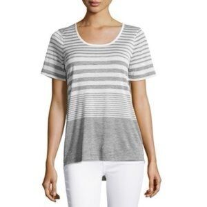 Vince womens size xs Striped Gray and White T-Shirt